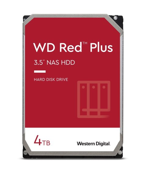 Dysk HDD WD Red Plus WD40EFPX (4 TB ; 3.5"; 256 MB)