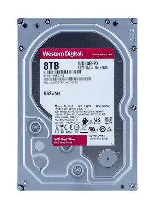 Dysk HDD WD Red Plus WD80EFPX (8 TB ; 3.5"; 256 MB)