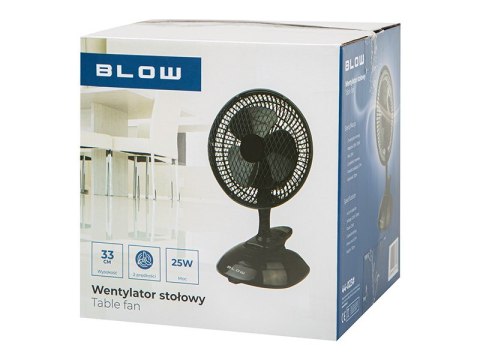 BLOW WENTYLATOR BIURKOWY 6"/15CM KLIPS 25W 2W1 CZARNY BLOW WENTYLATOR BIURKOWY 6"/15CM KLIPS 25W 2W1 CZARNY