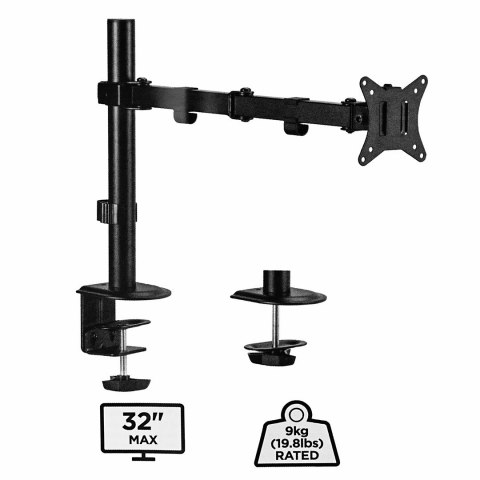 GEMBIRD BIURKOWE REGULOWANE RAMIĘ/UCHWYT NA MONITOR 17-32, VESA 100X100MM, DO 9KG GEMBIRD BIURKOWE REGULOWANE RAMIĘ/UCHWYT NA MONITOR 17-32, VESA 100X100MM, DO 9KG