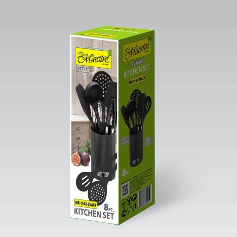 Przybory kuchenne 8 el. MR-1542-BLACK MAESTRO Przybory kuchenne 8 el. MR-1542-BLACK MAESTRO