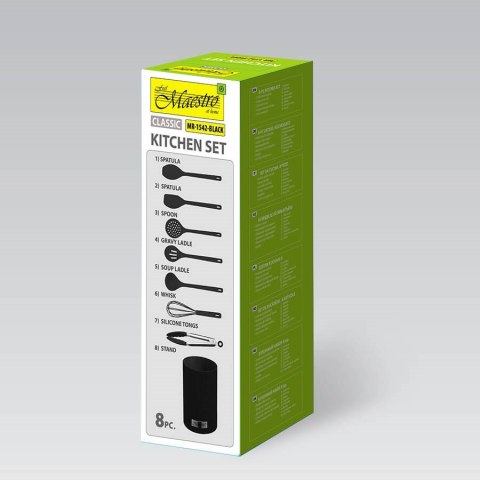 Przybory kuchenne 8 el. MR-1542-BLACK MAESTRO Przybory kuchenne 8 el. MR-1542-BLACK MAESTRO