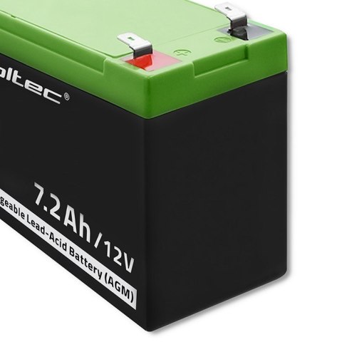 QOLTEC AKUMULATOR AGM 12V | 7.2AH | MAX 108A QOLTEC AKUMULATOR AGM 12V | 7.2AH | MAX 108A