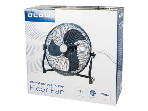 BLOW WENTYLATOR PODŁOGOWY 18"/45CM 200W CYRKULATOR CZARNY BLOW WENTYLATOR PODŁOGOWY 18"/45CM 200W CYRKULATOR CZARNY