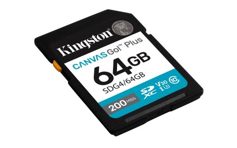 Karta pamięci Kingston Canvas Go Plus SDG4/64GB (64GB; Class U3, V30; Karta pamięci) Karta pamięci Kingston Canvas Go Plus SDG4/64GB (64GB; Class U3, V30; Karta pamięci)