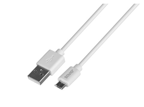 Kabel SAVIO CL-123 (Micro USB - USB 2.0 ; 1m; kolor biały) Kabel SAVIO CL-123 (Micro USB - USB 2.0 ; 1m; kolor biały)