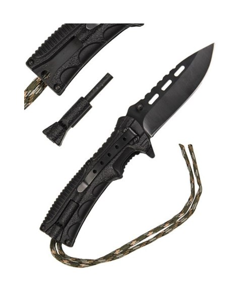 Nóż składany Mil-Tec Paracord z krzesiwem - Camo