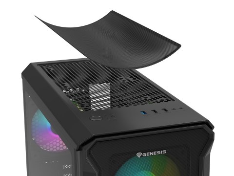 Obudowa NATEC Genesis Irid 503 ARGB NPC-1559 (Micro ATX. Mini ITX; kolor czarny) Obudowa NATEC Genesis Irid 503 ARGB NPC-1559 (Micro ATX. Mini ITX; kolor czarny)