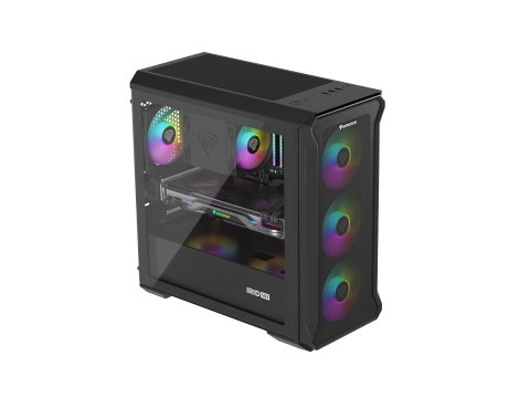 Obudowa NATEC Genesis Irid 503 ARGB NPC-1559 (Micro ATX. Mini ITX; kolor czarny) Obudowa NATEC Genesis Irid 503 ARGB NPC-1559 (Micro ATX. Mini ITX; kolor czarny)