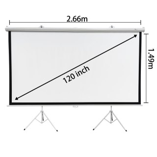 Extralink Ekran projekcyjny Projection Screen 120" 16:9, 266x149cm, PVC, pół-automatyczne zwijanie