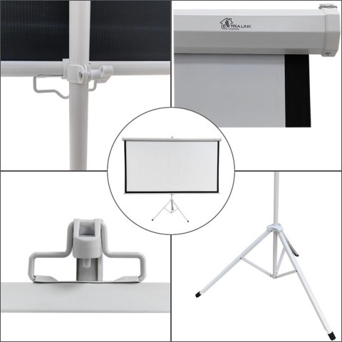 Extralink Ekran projekcyjny Projection Screen 120" 16:9, 266x149cm, PVC, pół-automatyczne zwijanie