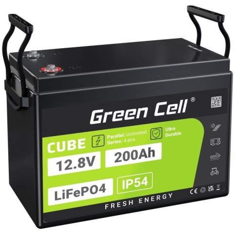 GREEN CELL AKUMULATOR LIFEPO4 CUBE 200AH 12V/12.8V 2560WH LFPGC12V200AH GREEN CELL AKUMULATOR LIFEPO4 CUBE 200AH 12V/12.8V 2560WH LFPGC12V200AH