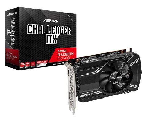 Karta graficzna ASRock Radeon RX 6400 Challenger ITX 4GB (WYPRZEDAŻ) Karta graficzna ASRock Radeon RX 6400 Challenger ITX 4GB (WYPRZEDAŻ)