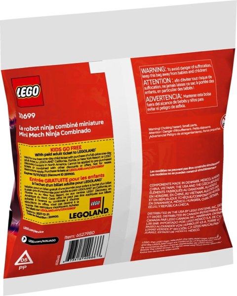 LEGO NINJAGO 30699 Wielofunkcyjny minimech ninja LEGO NINJAGO 30699 Wielofunkcyjny minimech ninja