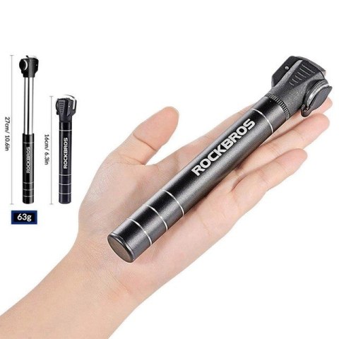 Pompka rowerowa Rockbros JG-1040B mała - czarna Pompka rowerowa Rockbros JG-1040B mała - czarna