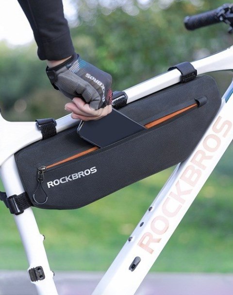 Sakwa rowerowa Rockbros AS-043 na rzepy 3l - czarna Sakwa rowerowa Rockbros AS-043 na rzepy 3l - czarna