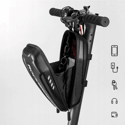 Torba rowerowa Rockbros B62-1 na kierownicę lub ramę 3 l - czarna Torba rowerowa Rockbros B62-1 na kierownicę lub ramę 3 l - czarna