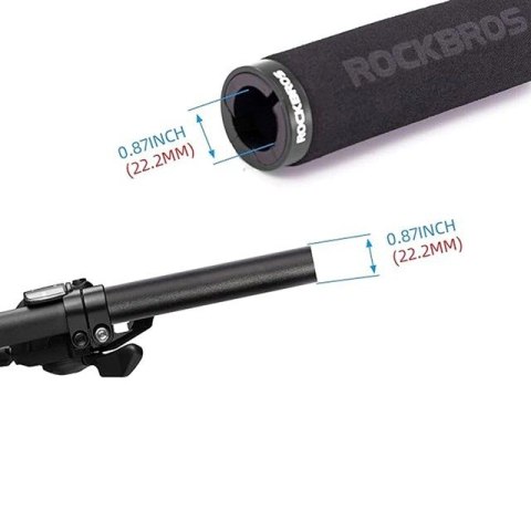 Uchwyty rowerowe Rockbros BT1001BKBK z gąbki na kierownicę - czarne Uchwyty rowerowe Rockbros BT1001BKBK z gąbki na kierownicę - czarne