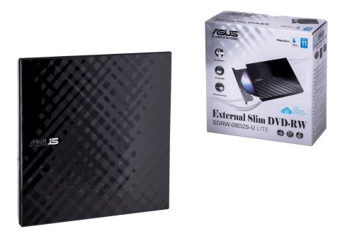 DVD-REC ASUS SDRW-08D2S-U LITE USB SLIM CZARNY BOX DVD-REC ASUS SDRW-08D2S-U LITE USB SLIM CZARNY BOX