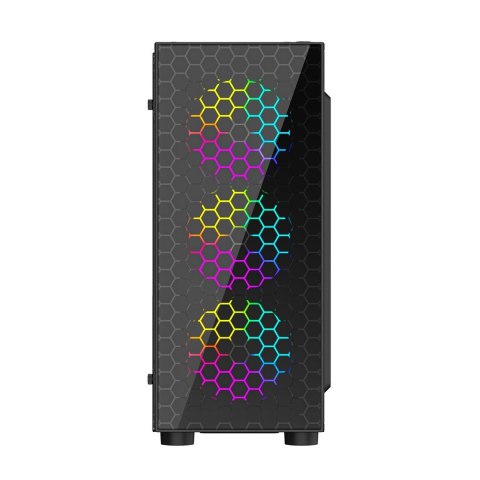 GEMBIRD OBUDOWA FORNAX 500 MIDI-TOWER (2X USB 3.1, 1X USB 2.0, HD AUDIO, SZKLANY PANEL BOCZNY, PODŚWIETLENIE ARGB) CZARNA GEMBIRD OBUDOWA FORNAX 500 MIDI-TOWER (2X USB 3.1, 1X USB 2.0, HD AUDIO, SZKLANY PANEL BOCZNY, PODŚWIETLENIE ARGB) CZARNA