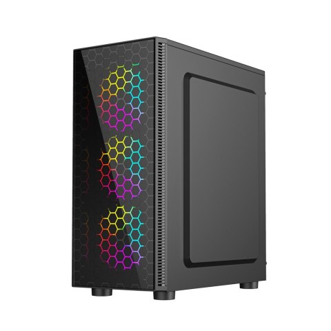 GEMBIRD OBUDOWA FORNAX 500 MIDI-TOWER (2X USB 3.1, 1X USB 2.0, HD AUDIO, SZKLANY PANEL BOCZNY, PODŚWIETLENIE ARGB) CZARNA GEMBIRD OBUDOWA FORNAX 500 MIDI-TOWER (2X USB 3.1, 1X USB 2.0, HD AUDIO, SZKLANY PANEL BOCZNY, PODŚWIETLENIE ARGB) CZARNA