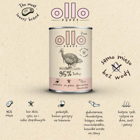 Ollo Puppy Pure Indyk 850g Ollo Puppy Pure Indyk 850g