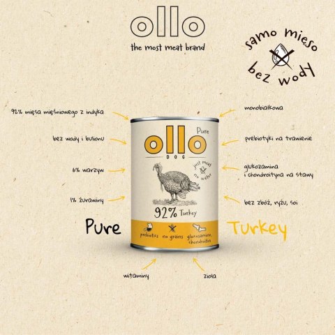 Ollo Pure Indyk 850g Ollo Pure Indyk 850g