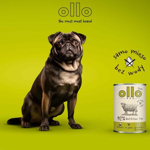Ollo Pure Wołowina zielone Żwacze 850g Ollo Pure Wołowina zielone Żwacze 850g