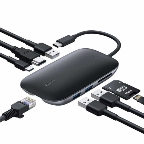 AUKEY HUB USB C CB-C71 8W1 RJ45 HDMI 4K PD 100W AUKEY HUB USB C CB-C71 8W1 RJ45 HDMI 4K PD 100W