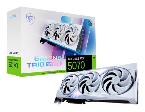 Karta graficzna MSI RTX 5070 12G GAMING TRIO OC WHITE Karta graficzna MSI RTX 5070 12G GAMING TRIO OC WHITE