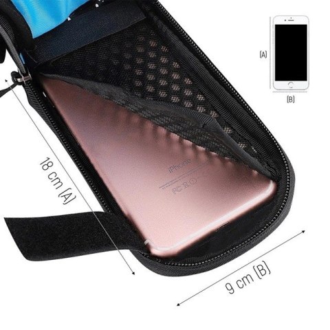 Wozinsky torba rowerowa na ramę + odczepiany pokrowiec na telefon do 6,5" 1,5l czarna (WBB7BK) Wozinsky torba rowerowa na ramę + odczepiany pokrowiec na telefon do 6,5" 1,5l czarna (WBB7BK)