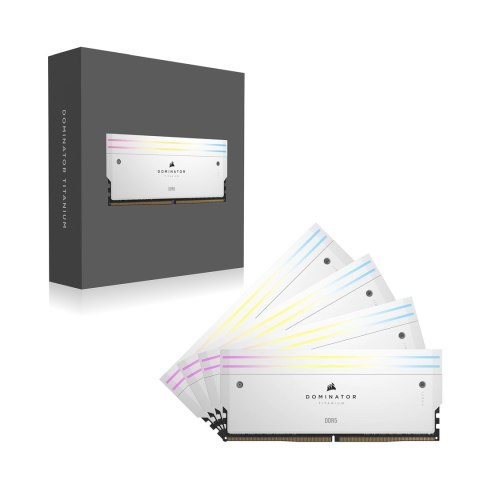 DOMINATOR TITANIUM RGB 64 GB (4x16 GB) DDR5 DRAM 6000 MT/s CL36 Intel XMP White DOMINATOR TITANIUM RGB 64 GB (4x16 GB) DDR5 DRAM 6000 MT/s CL36 Intel XMP White