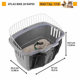 FERPLAST Atlas Bike 20 Rapid - koszyk rowerowy dla zwierząt (WYPRZEDAŻ)