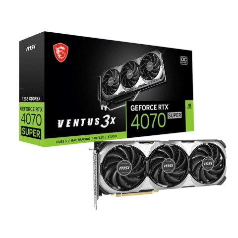 Karta graf. MSI GeF RTX 4070 SUPER 12G VENTUS 3X OC (WYPRZEDAŻ) Karta graf. MSI GeF RTX 4070 SUPER 12G VENTUS 3X OC (WYPRZEDAŻ)