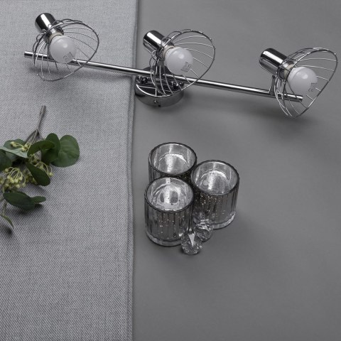 Listwa reflektorowa potrójna sufitowa ścienna chrom Activejet GIZEL kinkiet E14 do salonu Listwa reflektorowa potrójna sufitowa ścienna chrom Activejet GIZEL kinkiet E14 do salonu