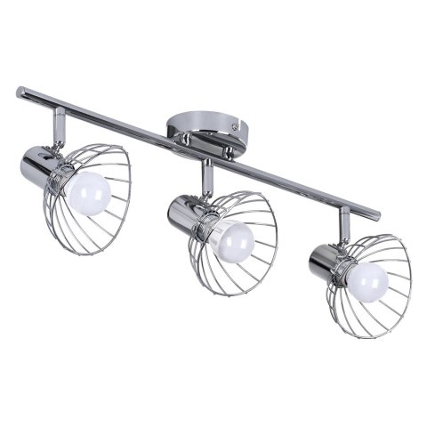 Listwa reflektorowa potrójna sufitowa ścienna chrom Activejet GIZEL kinkiet E14 do salonu Listwa reflektorowa potrójna sufitowa ścienna chrom Activejet GIZEL kinkiet E14 do salonu