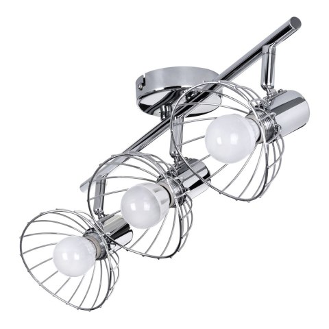 Listwa reflektorowa potrójna sufitowa ścienna chrom Activejet GIZEL kinkiet E14 do salonu Listwa reflektorowa potrójna sufitowa ścienna chrom Activejet GIZEL kinkiet E14 do salonu