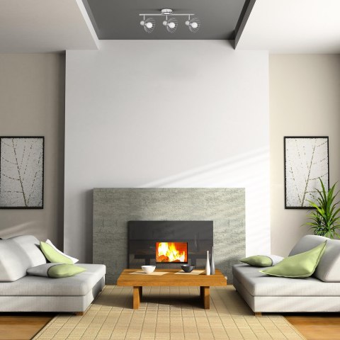 Listwa reflektorowa potrójna sufitowa ścienna chrom Activejet GIZEL kinkiet E14 do salonu Listwa reflektorowa potrójna sufitowa ścienna chrom Activejet GIZEL kinkiet E14 do salonu