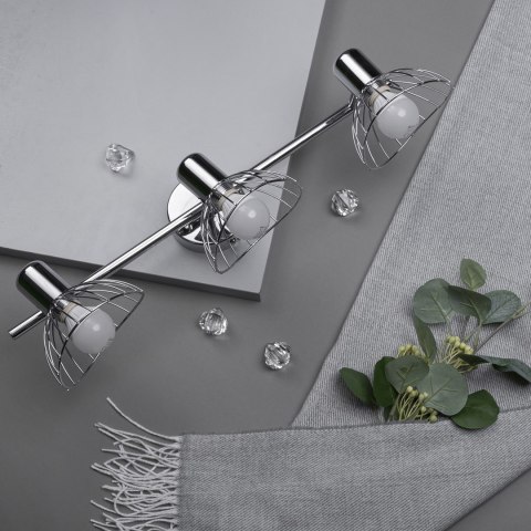 Listwa reflektorowa potrójna sufitowa ścienna chrom Activejet GIZEL kinkiet E14 do salonu Listwa reflektorowa potrójna sufitowa ścienna chrom Activejet GIZEL kinkiet E14 do salonu