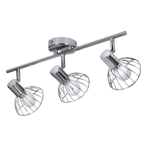 Listwa reflektorowa potrójna sufitowa ścienna chrom Activejet GIZEL kinkiet E14 do salonu Listwa reflektorowa potrójna sufitowa ścienna chrom Activejet GIZEL kinkiet E14 do salonu