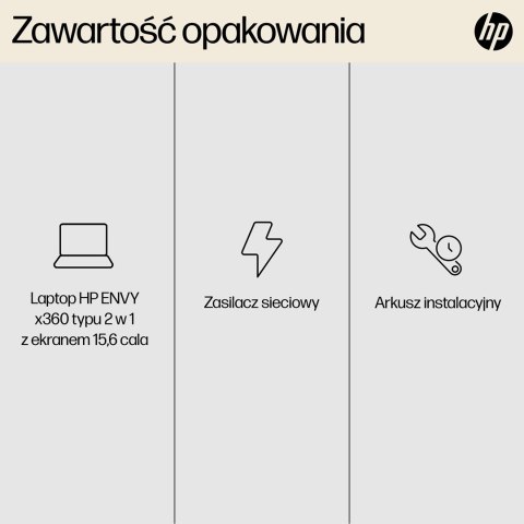 HP Envy 15-FH0023DX Ryzen 7 7730U 15.6"FHD Touch 16GB SSD512 BT BLKB x360 Win11 Nightfall Black (REPACK) 2Y (WYPRZEDAŻ)