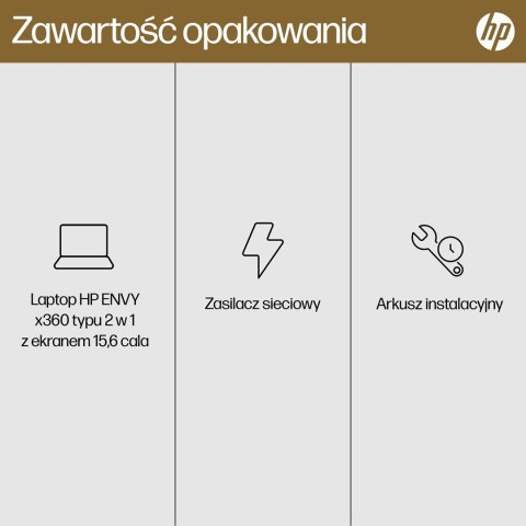 HP Envy 15-FH0023DX Ryzen 7 7730U 15.6"FHD Touch 16GB SSD512 BT BLKB x360 Win11 Nightfall Black (REPACK) 2Y (WYPRZEDAŻ)