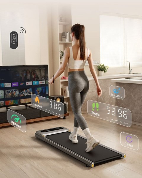 Bieżnia Urevo U1 Smart Walkingpad + Biurko regulowane elektrycznie TUCKANO czarny/orzech Bieżnia Urevo U1 Smart Walkingpad + Biurko regulowane elektrycznie TUCKANO czarny/orzech