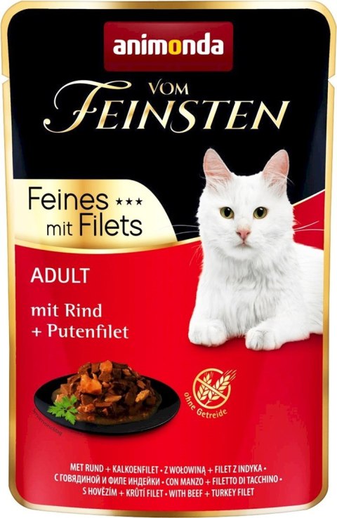 ANIMONDA vom Feinsten Wołowina, filet z indyka - mokra karma dla kota - 85 g ANIMONDA vom Feinsten Wołowina, filet z indyka - mokra karma dla kota - 85 g