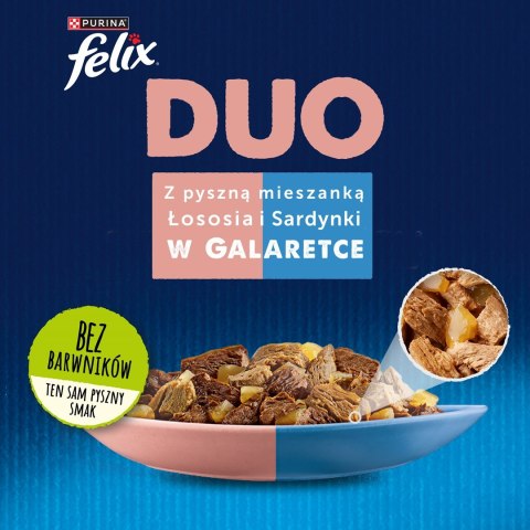 Felix Fantastic Duo Sardynka Łosoś - mokra karma dla kota - 85g