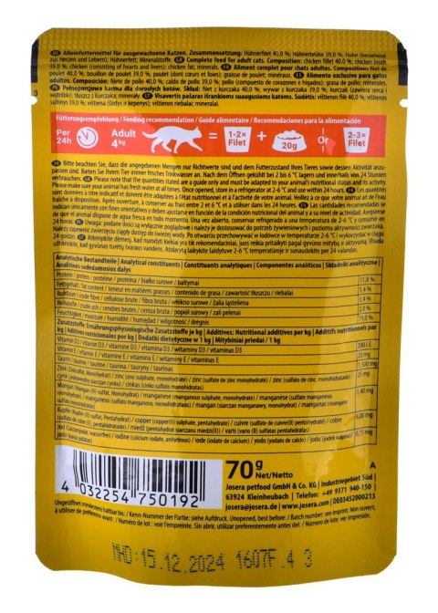 JOSERA Filet kurczak - mokra karma dla kota - 70 g JOSERA Filet kurczak - mokra karma dla kota - 70 g