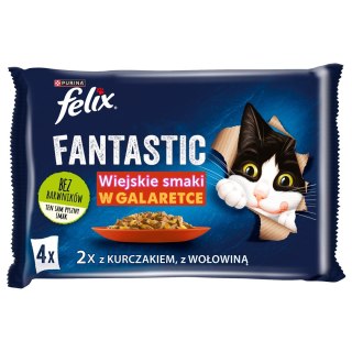 PURINA Felix Fantastic: wiejskie smaki - karma dla kota - 4 x 85g