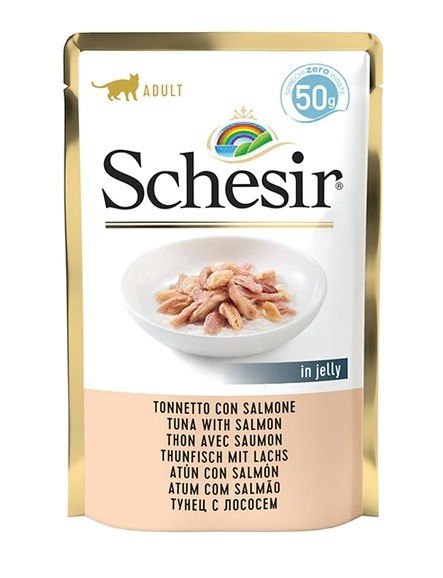 SCHESIR dla kotów Single Dish Tuńczyk z Łososiem 50g SCHESIR dla kotów Single Dish Tuńczyk z Łososiem 50g
