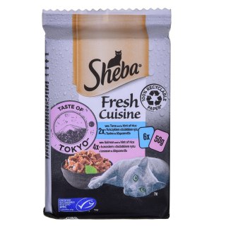 SHEBA Mini Fresh Cuisine Taste of Tokyo - mokra karma dla kota - 6x50 g