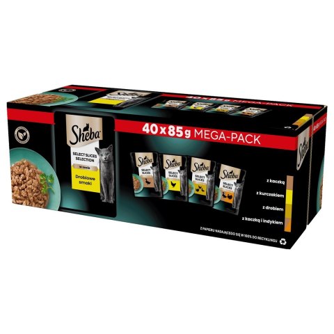 SHEBA Selection Select Slices Drobiowe Smaki 85g